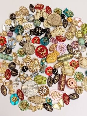Vintage Acrylic Beads for Jewelry Making